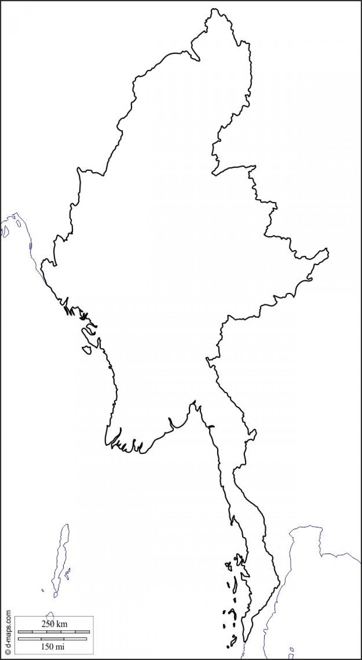 Bản đồ của Myanmar drawin