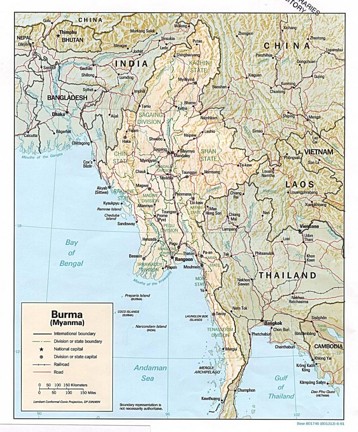 ẩn Myanmar bản đồ