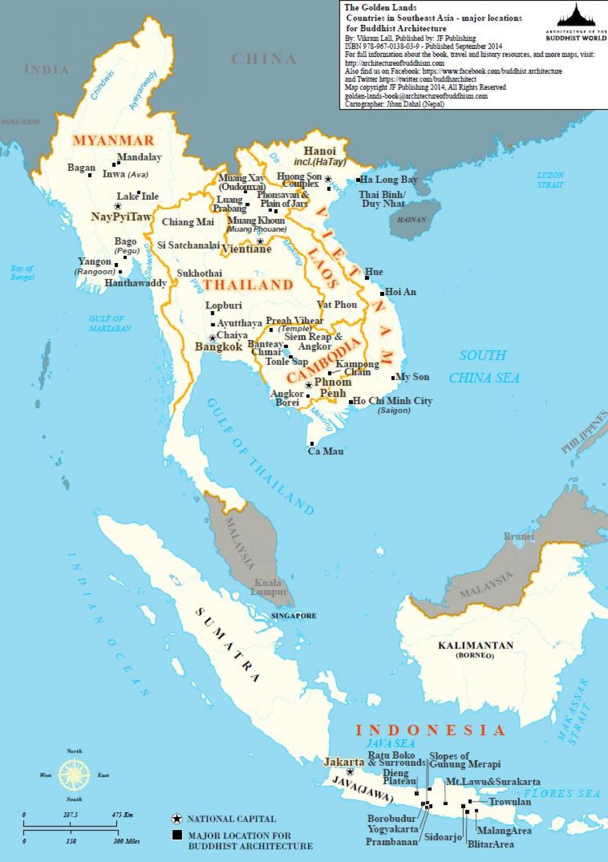 Bản đồ của đông nam á Myanmar