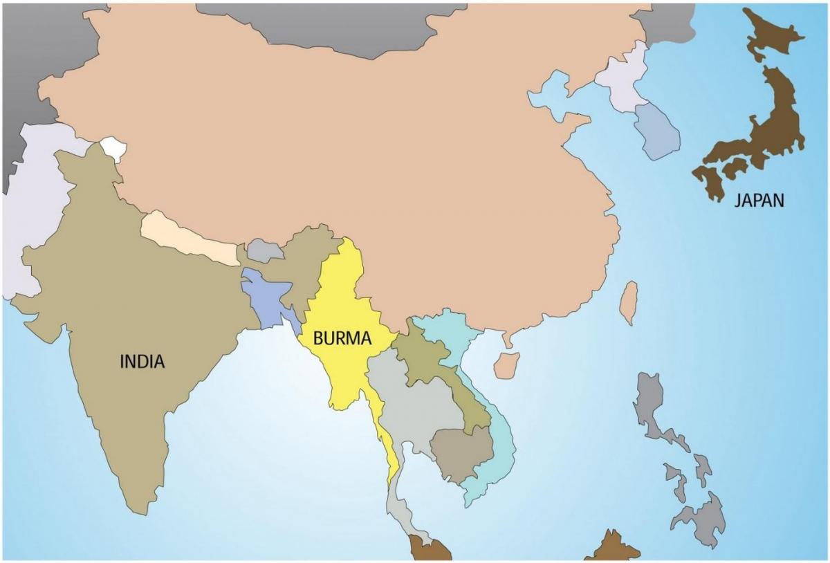 Myanmar trong bản đồ thế giới