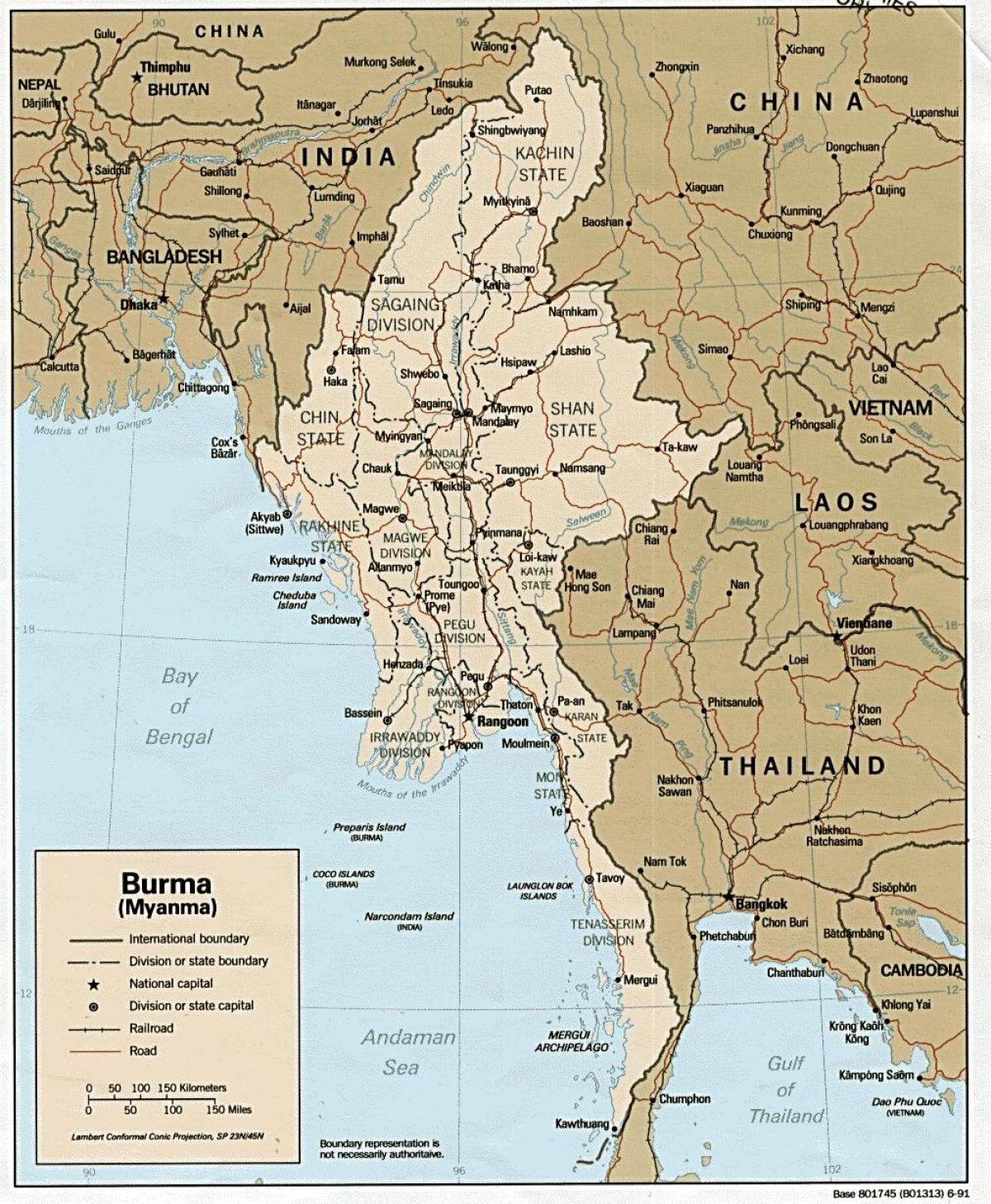 Myanmar bản đồ