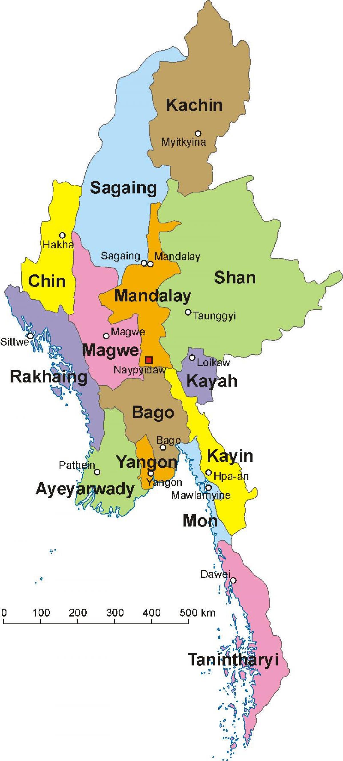 Myanmar bản đồ ảnh