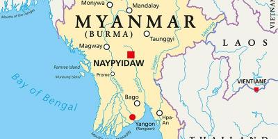Myanmar nước bản đồ