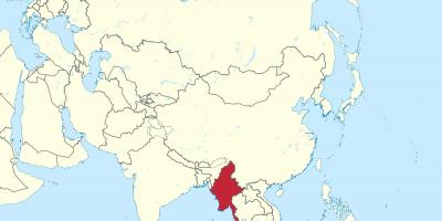 Bản đồ thế giới Myanmar Burma