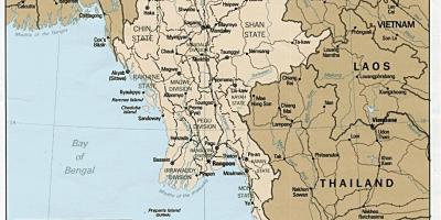 Yangon Miến điện bản đồ